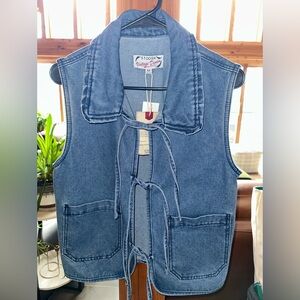 Stoosh Vintage Denim Vest in Light Blue